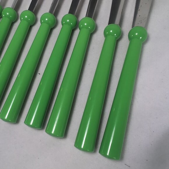 IKEA Grammatik Green 8 Lot Set Vintage Stainless Flatware Cutlery Knives Utensil - Picture 4 of 12